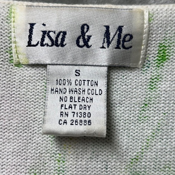 Lisa & Me Colorful Abstract Landscape Handpainted Shirt Sweater- S -Wearable Art - Picture 7 of 13